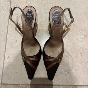 Vintage Rene Caovilla Brown Pumps